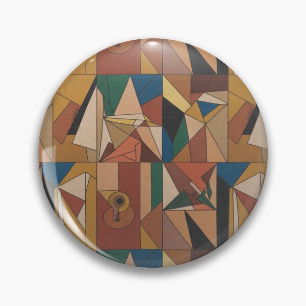 Item preview, Cubist Geometric Pattern with Musical Motifs | Bold Retro Seamless Repeat designed and sold by Midnight Veil Designs.