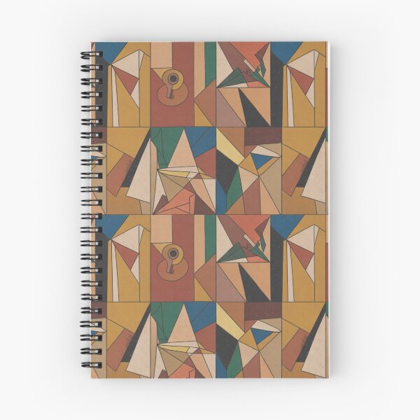 Item preview, Cubist Geometric Pattern with Musical Motifs | Bold Retro Seamless Repeat designed and sold by Midnight Veil Designs.