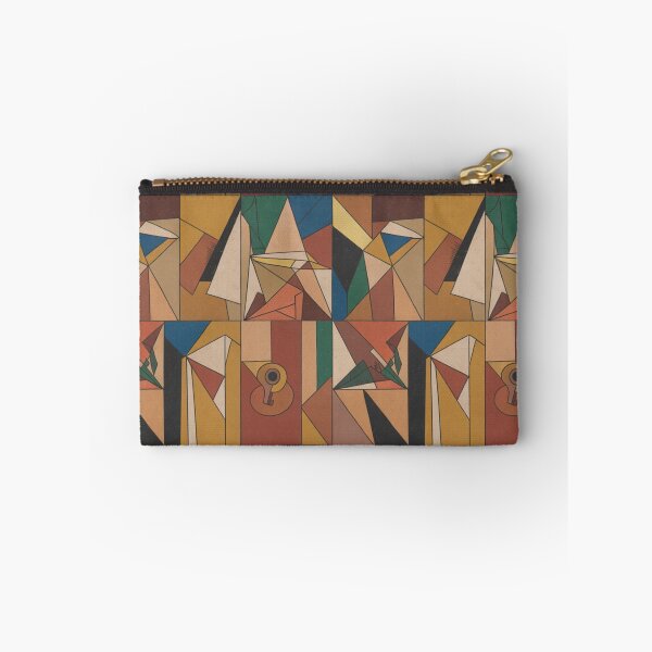 Item preview, Cubist Geometric Pattern with Musical Motifs | Bold Retro Seamless Repeat designed and sold by Midnight Veil Designs.