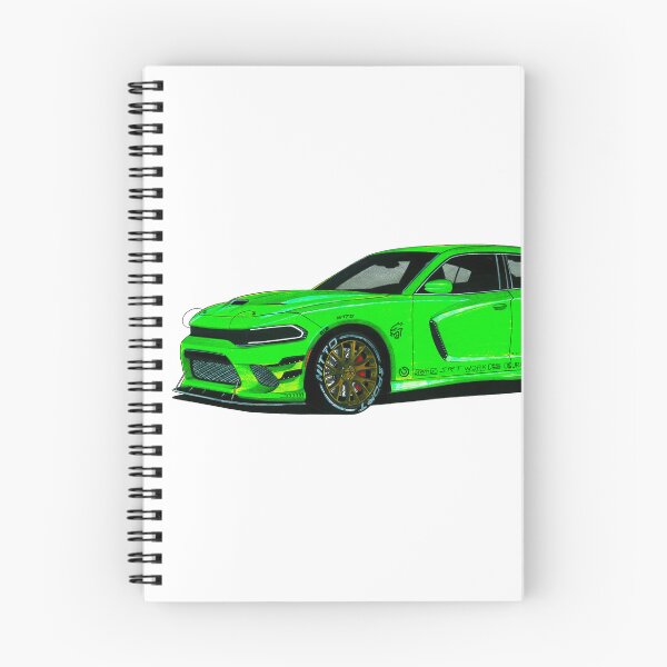 Item preview, Exclusive drawing legendary american green 4 door muscle car Charger SRT Hellcat 6.2L V8 HEMI engine designed and sold by Cars23.
