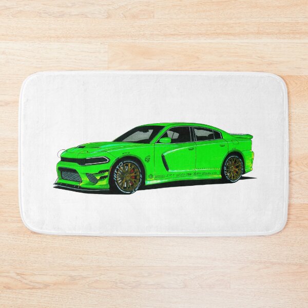Item preview, Exclusive drawing legendary american green 4 door muscle car Charger SRT Hellcat 6.2L V8 HEMI engine designed and sold by Cars23.