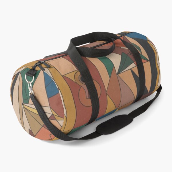 Item preview, Cubist Geometric Pattern with Musical Motifs | Bold Retro Seamless Repeat designed and sold by Midnight Veil Designs.