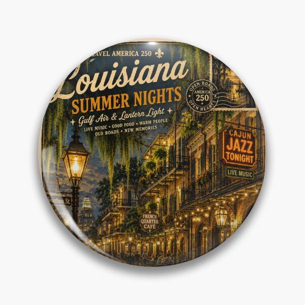 Item preview, Louisiana Summer Nights – Travel America 250 designed and sold by Novel Works Studio.