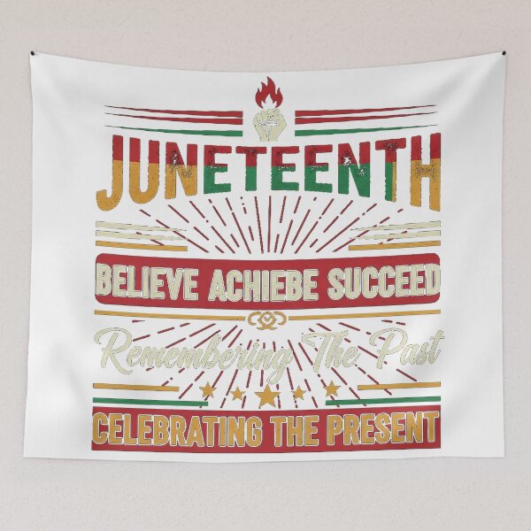 Item preview, Juneteenth Believe Achieve Succeed Simple Text Funny designed and sold by Designs-RZ.