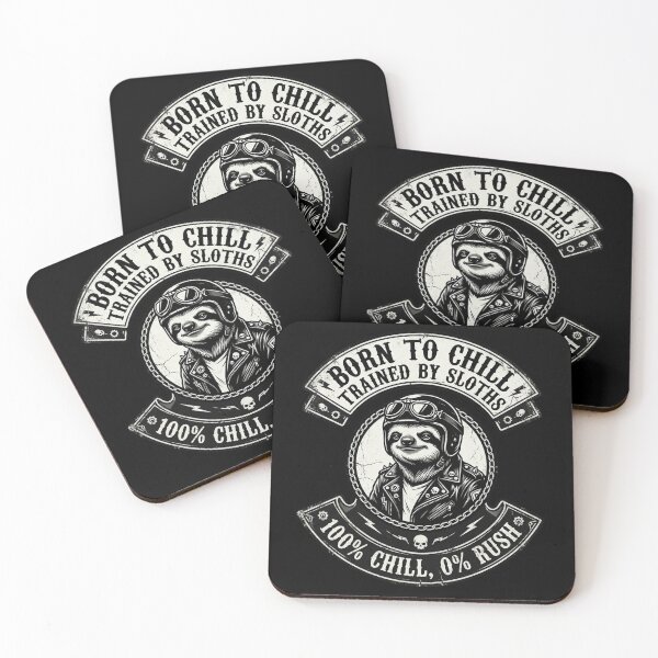 Item preview, Sloth Life No.2: 100% Chill 0% Rush Biker Sloth designed and sold by NO BEAVER NO PUNK.