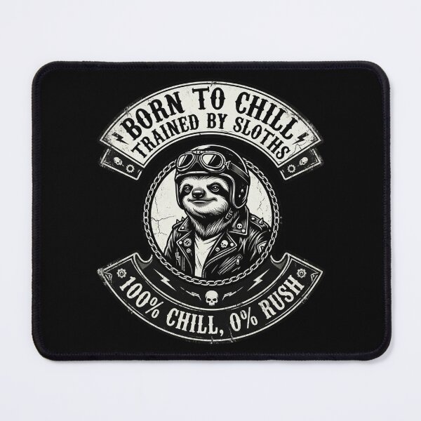 Item preview, Sloth Life No.2: 100% Chill 0% Rush Biker Sloth designed and sold by NO BEAVER NO PUNK.