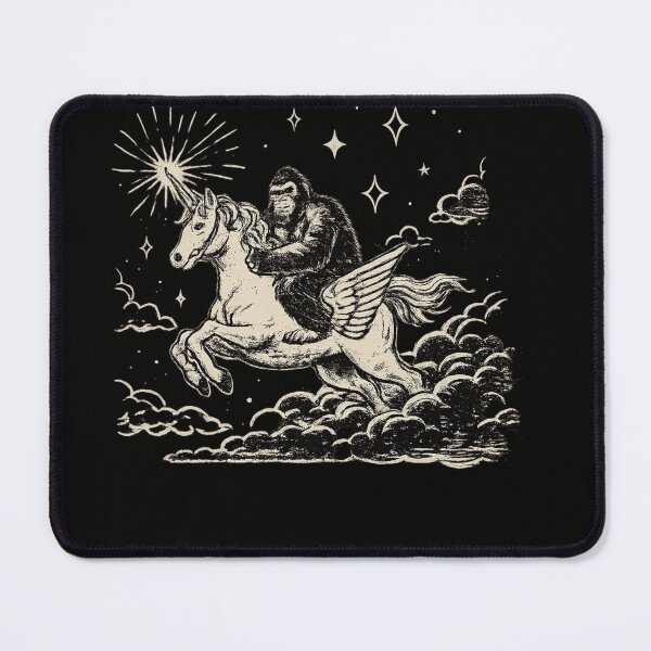 Item preview, Flying Gorilla Riding Unicorn Funny Fantasy Vintage Humor designed and sold by Dujosufot.