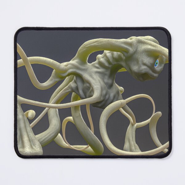 Item preview, 3D Tentacled Monster - Fantastic Organic Creature - Horror Print designed and sold by Keltoi-art.
