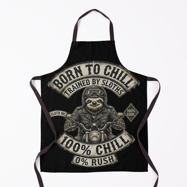 Item preview, Sloth Life No.3: 100% Chill 0% Rush Vintage Biker Sloth designed and sold by NO BEAVER NO PUNK.