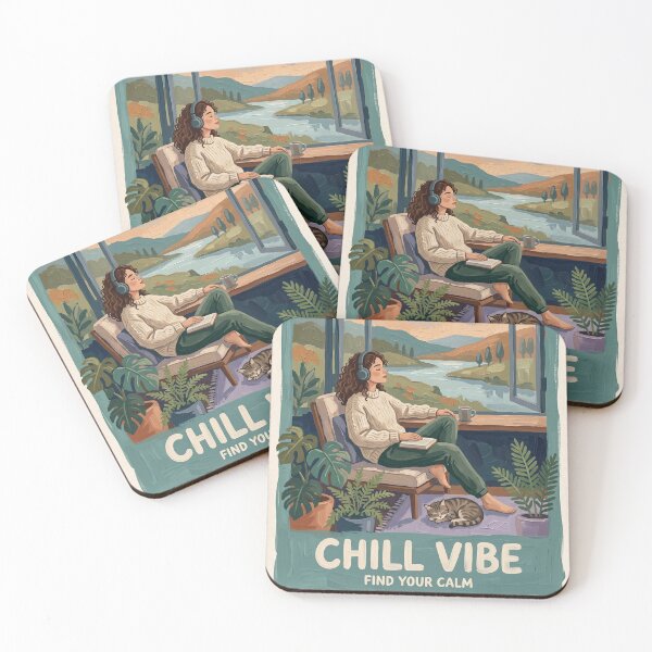 Item preview, Cozy Chill Vibes Reading Corner Nature Window Art designed and sold by WATEKE.