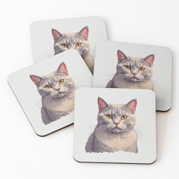 Item preview, Geometric British Shorthair Art – Modern Pet Art designed and sold by Tklezardesigns.