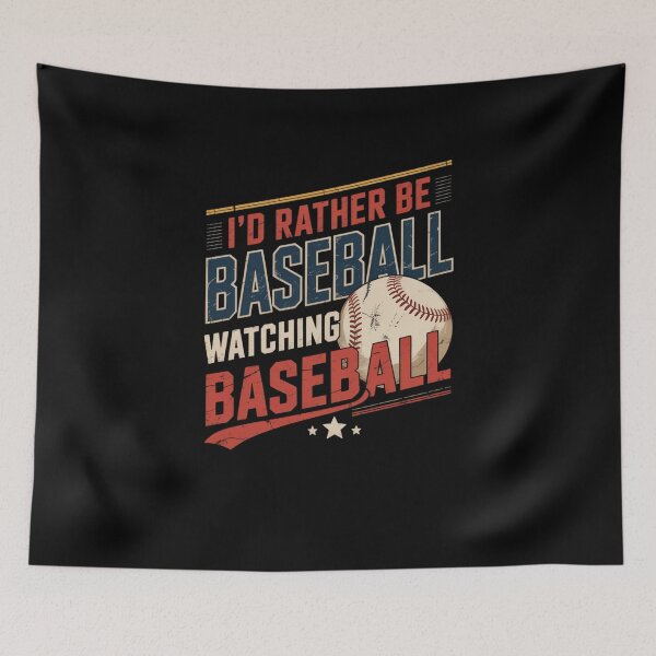 Item preview, I'd Rather Be Watching Baseball Retro Fan designed and sold by SuperAndSocial.