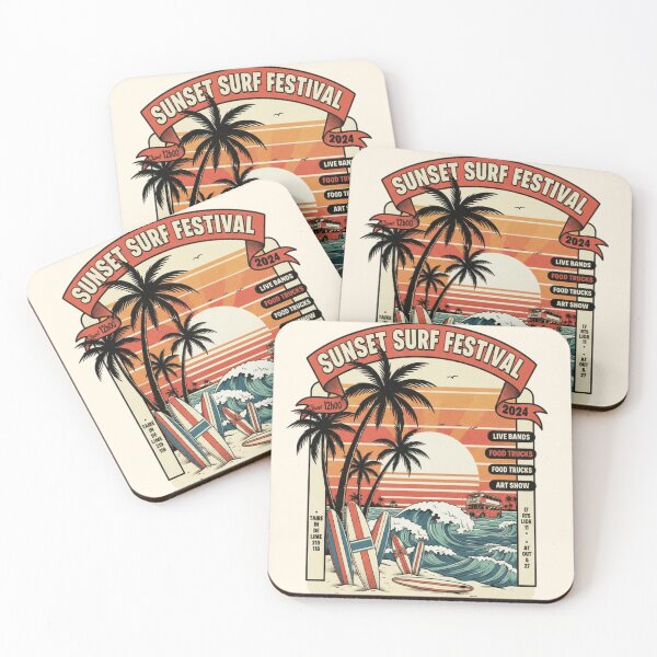 Item preview, Sunset Surf Festival 2024 – Retro Beach Vibes designed and sold by ObsidianUruk.
