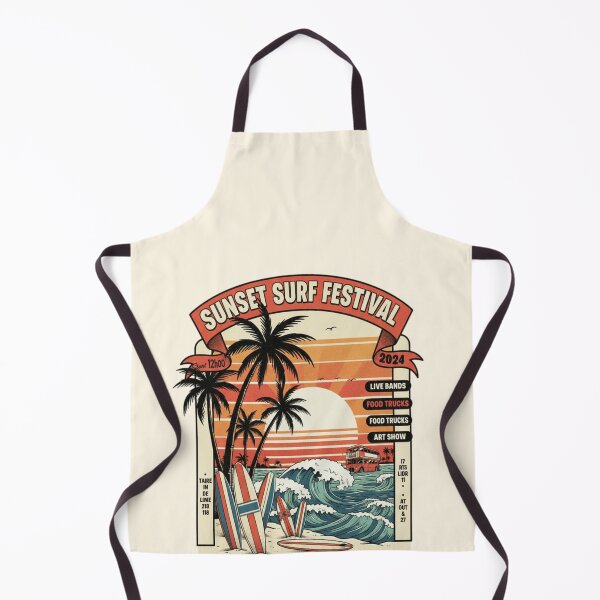 Item preview, Sunset Surf Festival 2024 – Retro Beach Vibes designed and sold by ObsidianUruk.