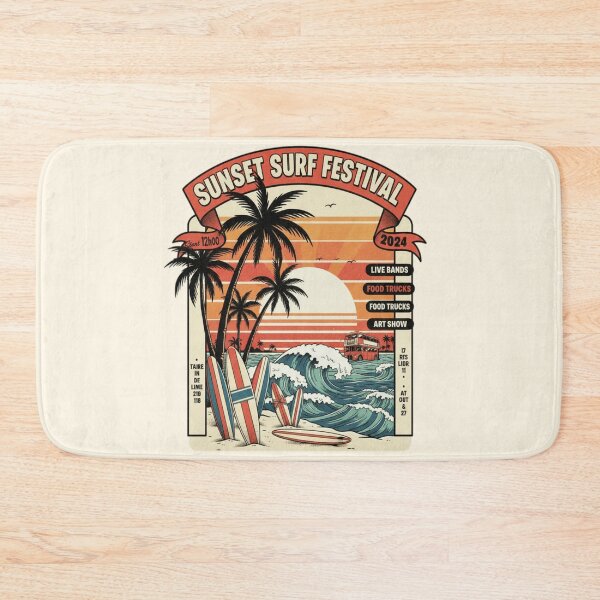 Item preview, Sunset Surf Festival 2024 – Retro Beach Vibes designed and sold by ObsidianUruk.