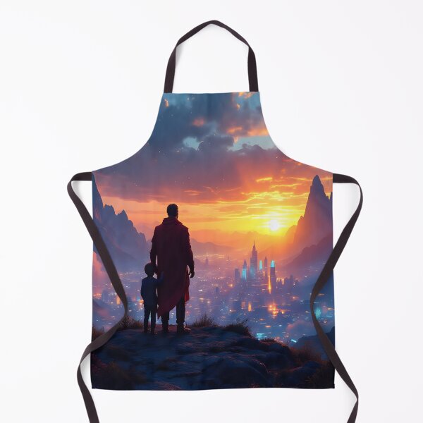 Item preview, Father and Son Journey | Inspirational Sunset Fantasy designed and sold by DreamyWallVibes.
