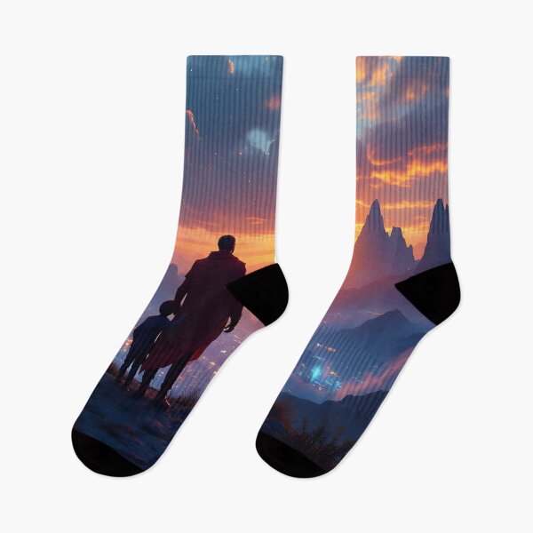 Item preview, Father and Son Journey | Inspirational Sunset Fantasy designed and sold by DreamyWallVibes.