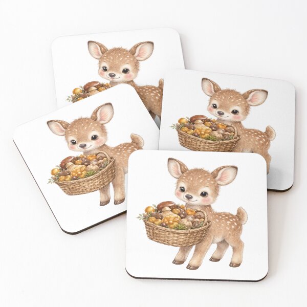 Item preview, Wild Mushroom Foraging Deer Cottagecore Aesthetic designed and sold by AQUILAKREO.