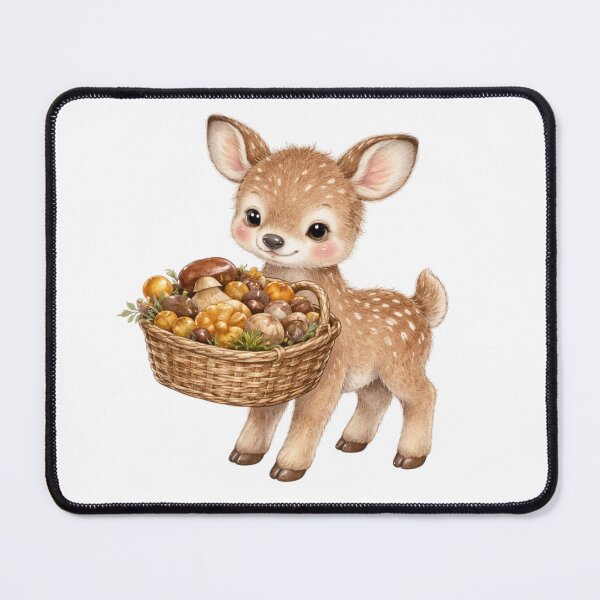 Item preview, Wild Mushroom Foraging Deer Cottagecore Aesthetic designed and sold by AQUILAKREO.