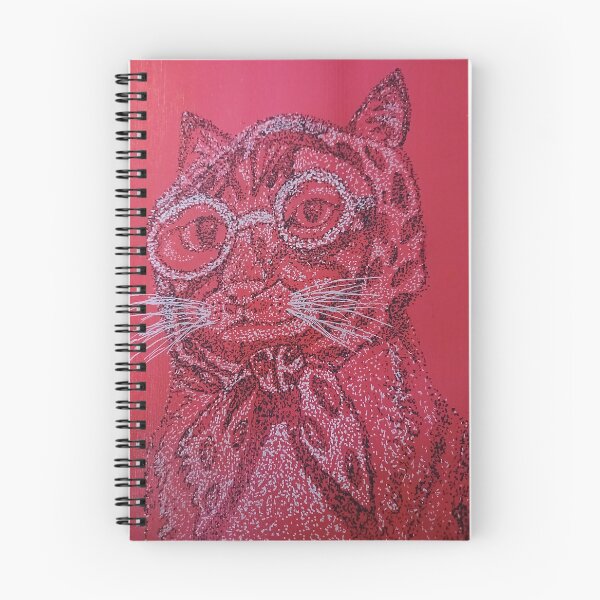 Item preview, The Cat Professor - High-Contrast Ink Stippling Art designed and sold by PareidoliaMan.