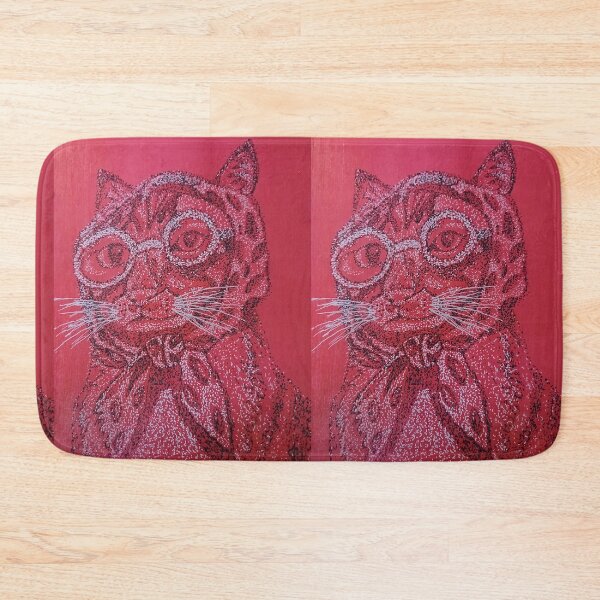 Item preview, The Cat Professor - High-Contrast Ink Stippling Art designed and sold by PareidoliaMan.