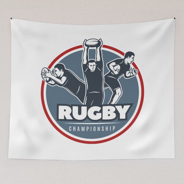 Item preview, Vintage Rugby Players Championship Team Badge Sticker designed and sold by topprinting.