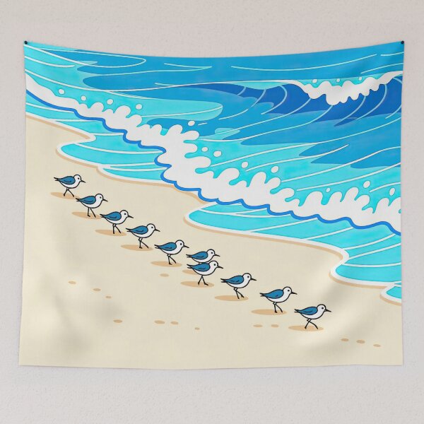 Item preview, Sandpipers Chasing The Tide Part 2 designed and sold by Leslie Montgomery Art.