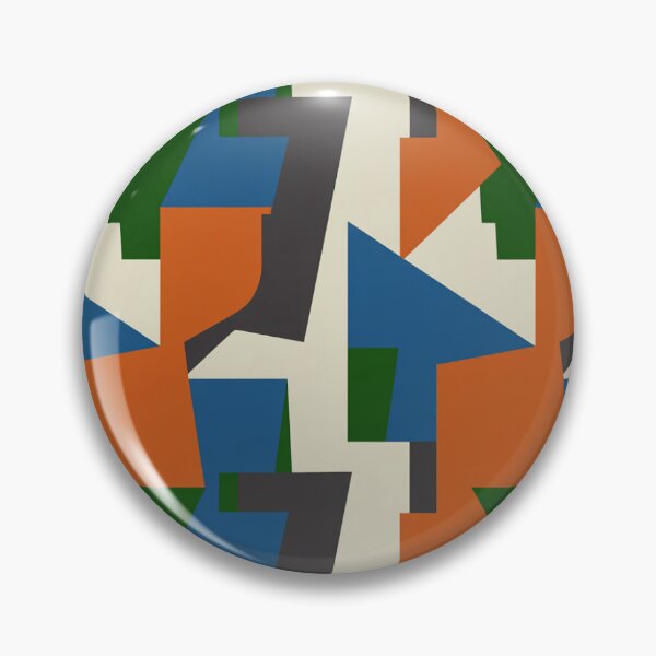 Item preview, Bold Modern Geometric Pattern | Orange Blue Green Abstract Seamless Repeat designed and sold by Midnight Veil Designs.