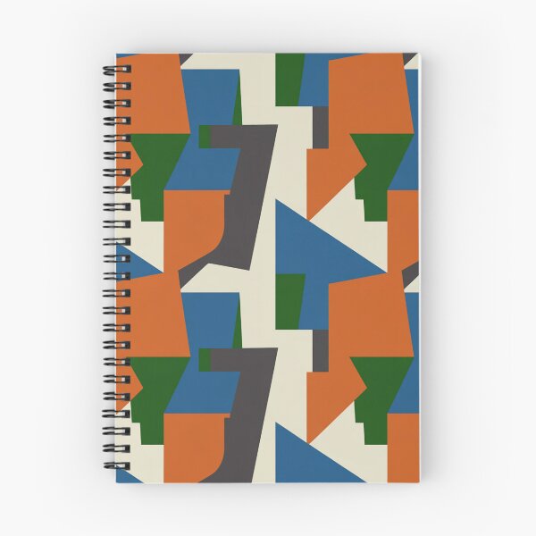 Item preview, Bold Modern Geometric Pattern | Orange Blue Green Abstract Seamless Repeat designed and sold by Midnight Veil Designs.