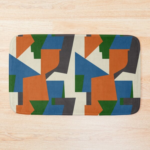 Item preview, Bold Modern Geometric Pattern | Orange Blue Green Abstract Seamless Repeat designed and sold by Midnight Veil Designs.