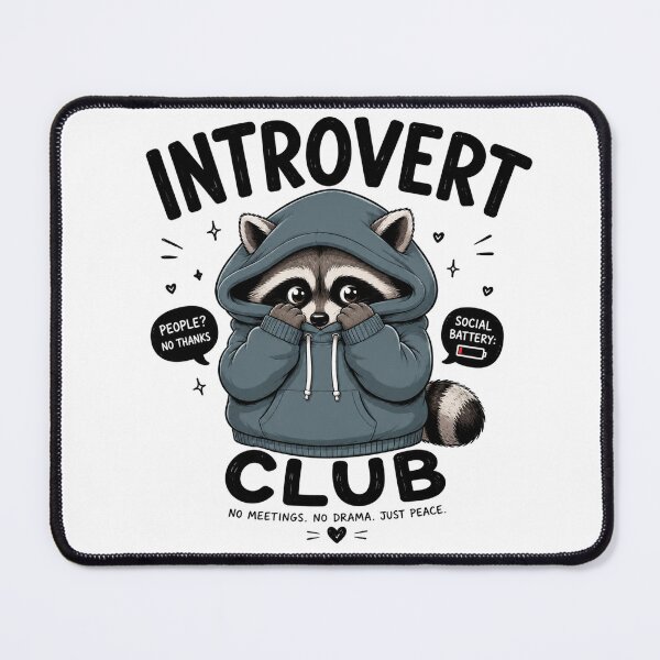 Item preview, Introvert Club T-Shirt | Funny Raccoon Meme designed and sold by JustResultsCo.