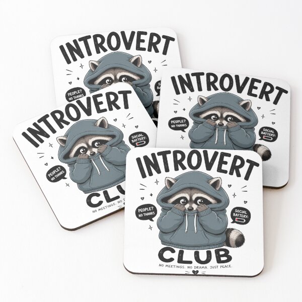 Item preview, Introvert Club T-Shirt | Funny Raccoon Meme designed and sold by Golden Era Studio.