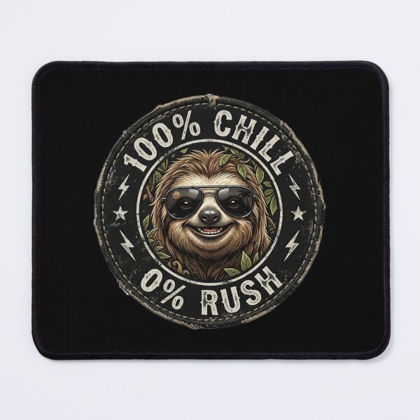 Item preview, Sloth Life No.4: 100% Chill 0% Rush - Vintage Sloth Emblem designed and sold by NO BEAVER NO PUNK.