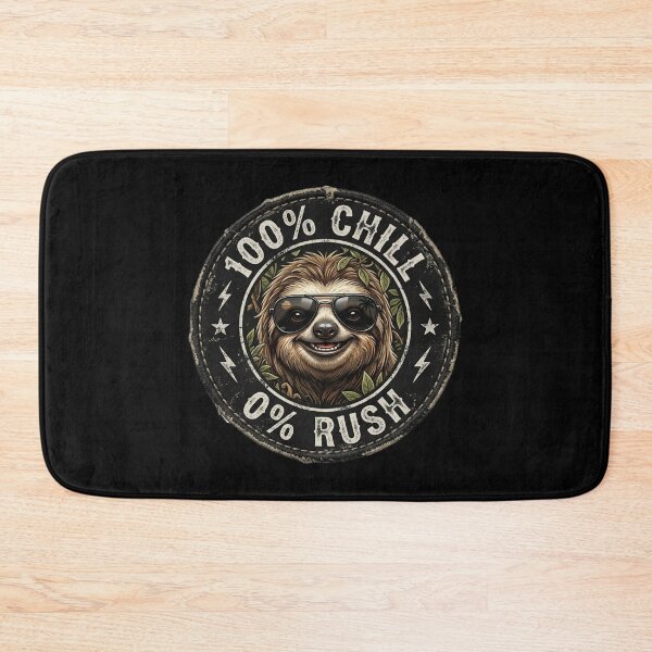 Item preview, Sloth Life No.4: 100% Chill 0% Rush - Vintage Sloth Emblem designed and sold by NO BEAVER NO PUNK.