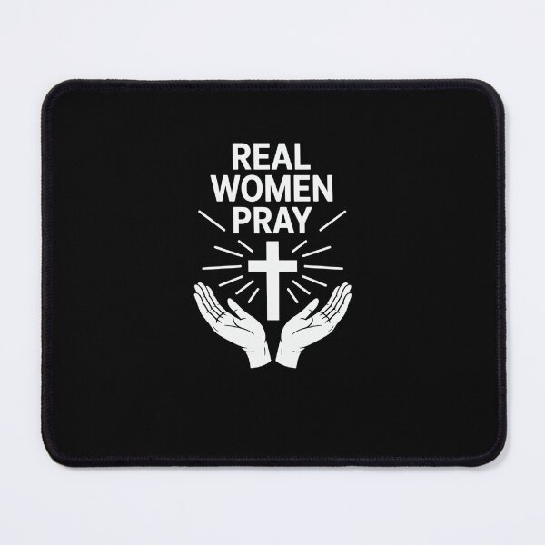 Item preview, Real Women Pray Christian Faith Cross Hands designed and sold by SuperAndSocial.