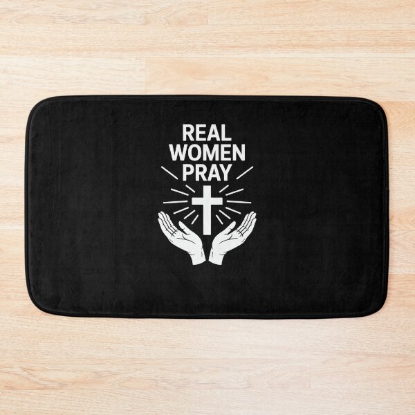 Item preview, Real Women Pray Christian Faith Cross Hands designed and sold by SuperAndSocial.
