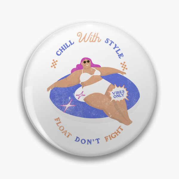 Artikelvorschau, Entspannt mit Stil – Float Don't Fight Retro-Schwimmdesign entworfen und verkauft von RealLifeMerchies.