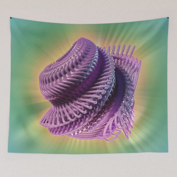 Item preview, Abstract Mauve Shape - Complex Purple 3D Art - Design Print designed and sold by Keltoi-art.