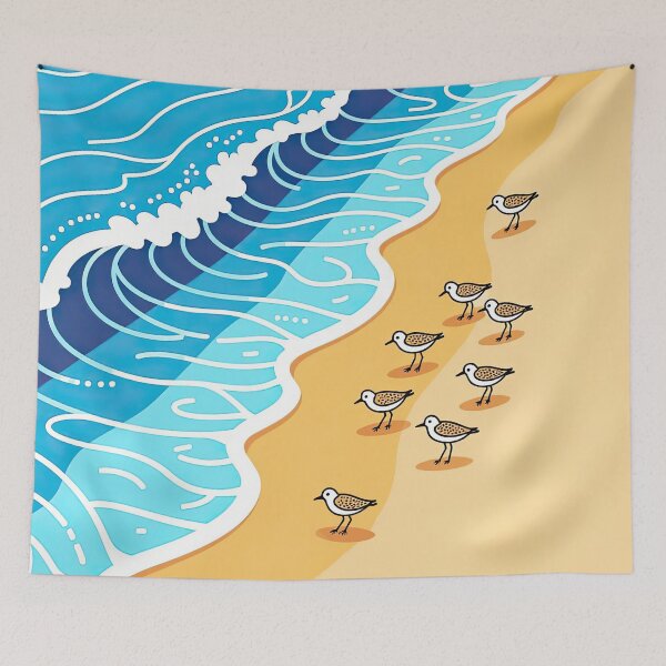 Item preview, Sandpipers Chasing The Tide Part 1 designed and sold by Leslie Montgomery Art.