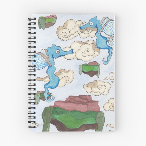 Item preview, Dibujo de pintura hecha a mano de caballitos de mar voladores designed and sold by PonyShow-Studio.