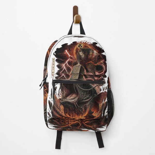 Item preview, Namazu Earthquake Catfish and Kashima Warrior – Japanese Mythology Yokai Art designed and sold by kaxymax.