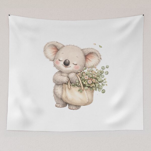 Item preview, Farmers Market Tote Bag Koala Slow Living Cottagecore designed and sold by AQUILAKREO.