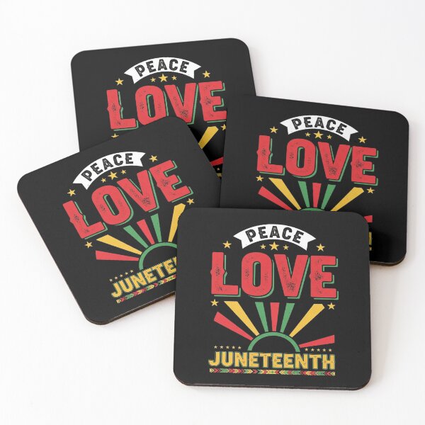 Item preview, Peace Love Juneteenth Minimalist Freedom Celebration Tee designed and sold by Designs-RZ.