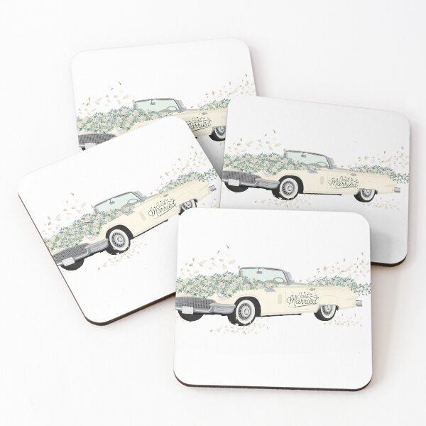 Item preview, Just Married Classic Car Garden Party designed and sold by Coastal Joy.