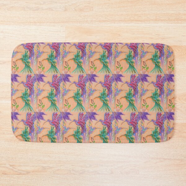 Item preview, Vibrant Hummingbird Trio – Abstract Nature Illustration designed and sold by PareidoliaMan.