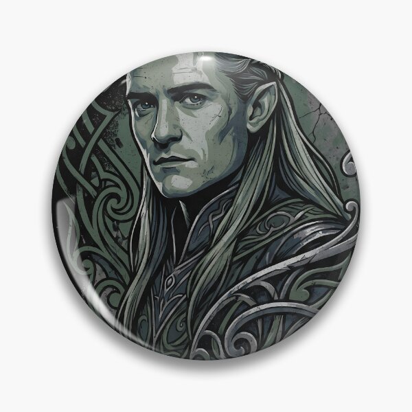 Item preview, Legolas LOTR Fan Art – Tall Lithe Elf Archer Golden Hair Portrait designed and sold by Senpaiwaves.