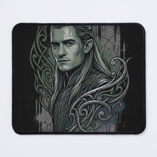 Item preview, Legolas LOTR Fan Art – Tall Lithe Elf Archer Golden Hair Portrait designed and sold by Senpaiwaves.