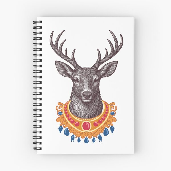 Item preview, Regal Deer with Jewel Collar | Vintage Woodland Portrait designed and sold by GorinART.