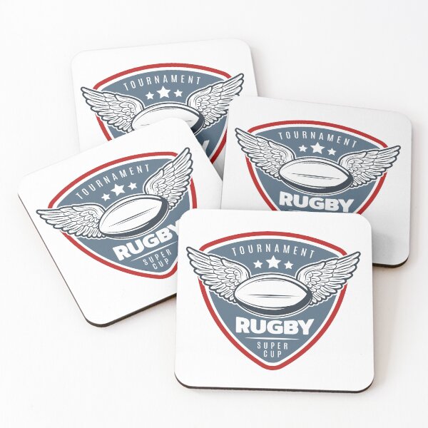 Item preview, Vintage Winged Rugby Ball Tournament Super Cup Sticker designed and sold by topprinting.