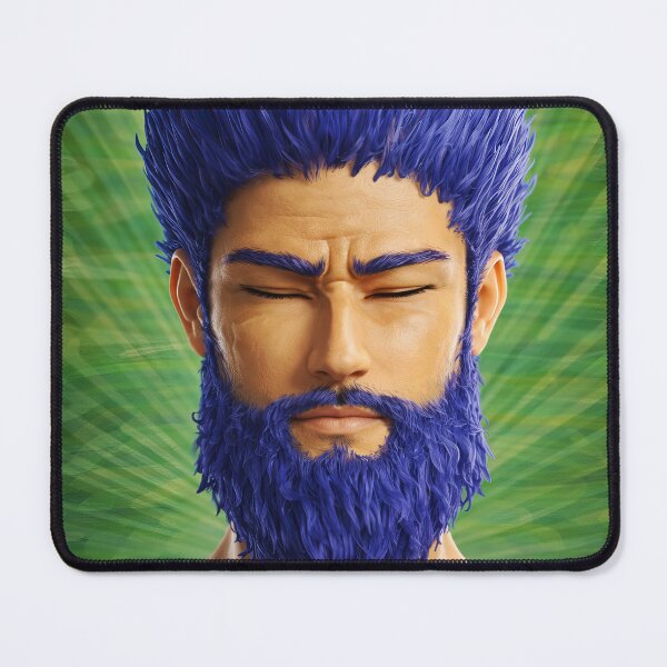 Item preview, Bluebeard Man - 3D Digital Zen Portrait - Modern Art Print designed and sold by Keltoi-art.